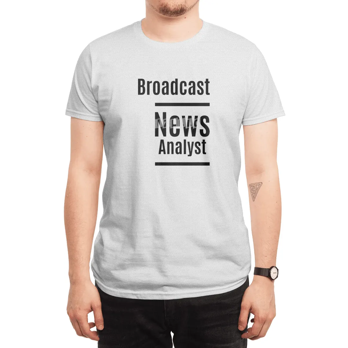 Broadcast News Analyst Job Title Gift Spor T-Shirt