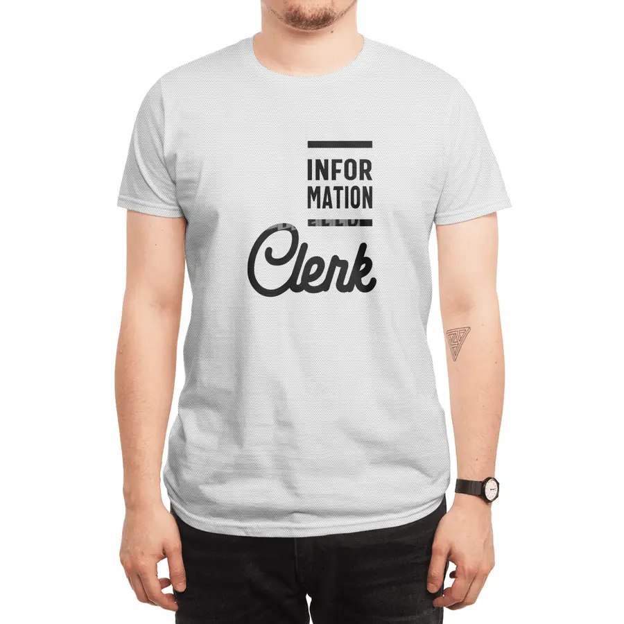 Information Clerk Work Job Title Gift Spor T-Shirt