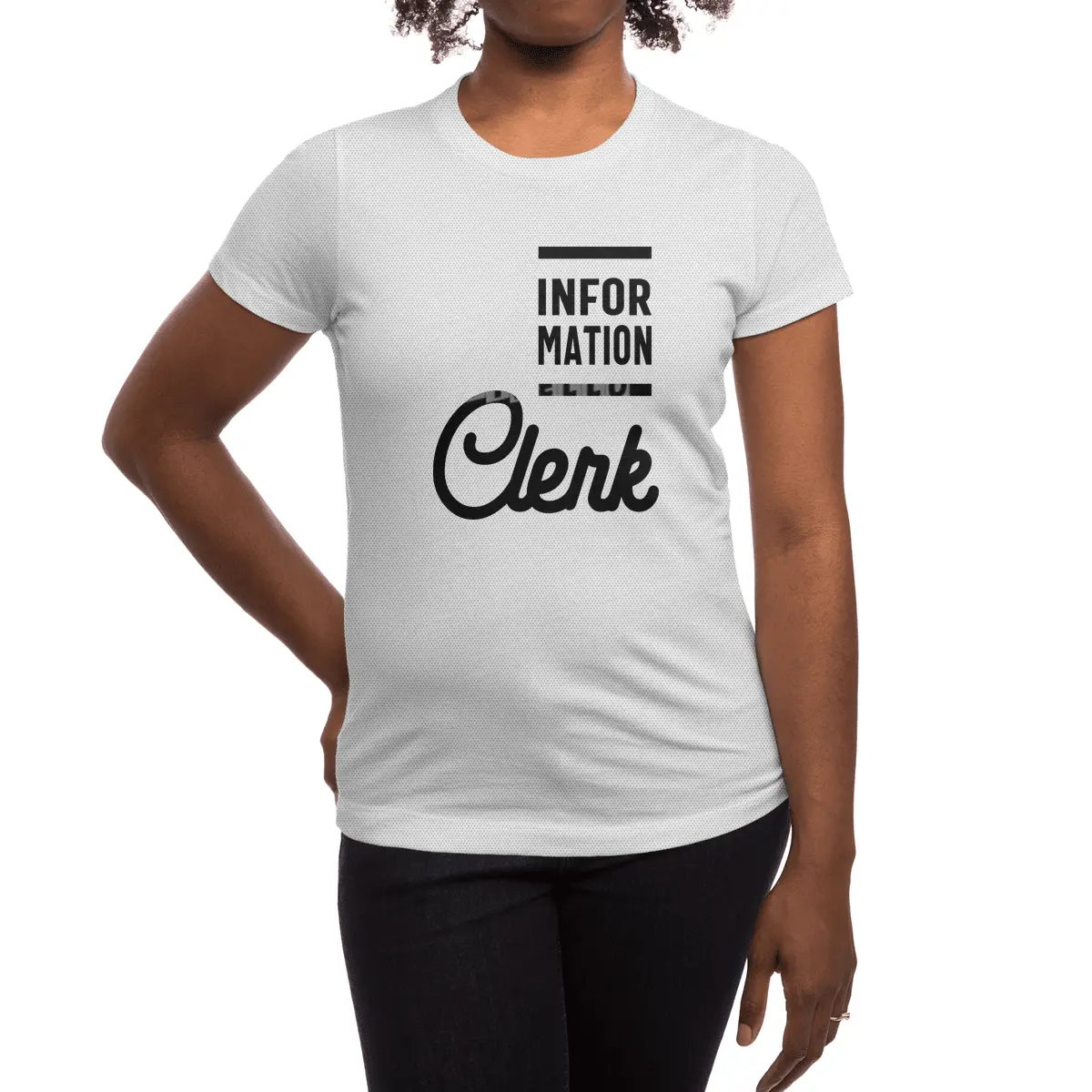 Information Clerk Work Job Title Gift Spor T-Shirt