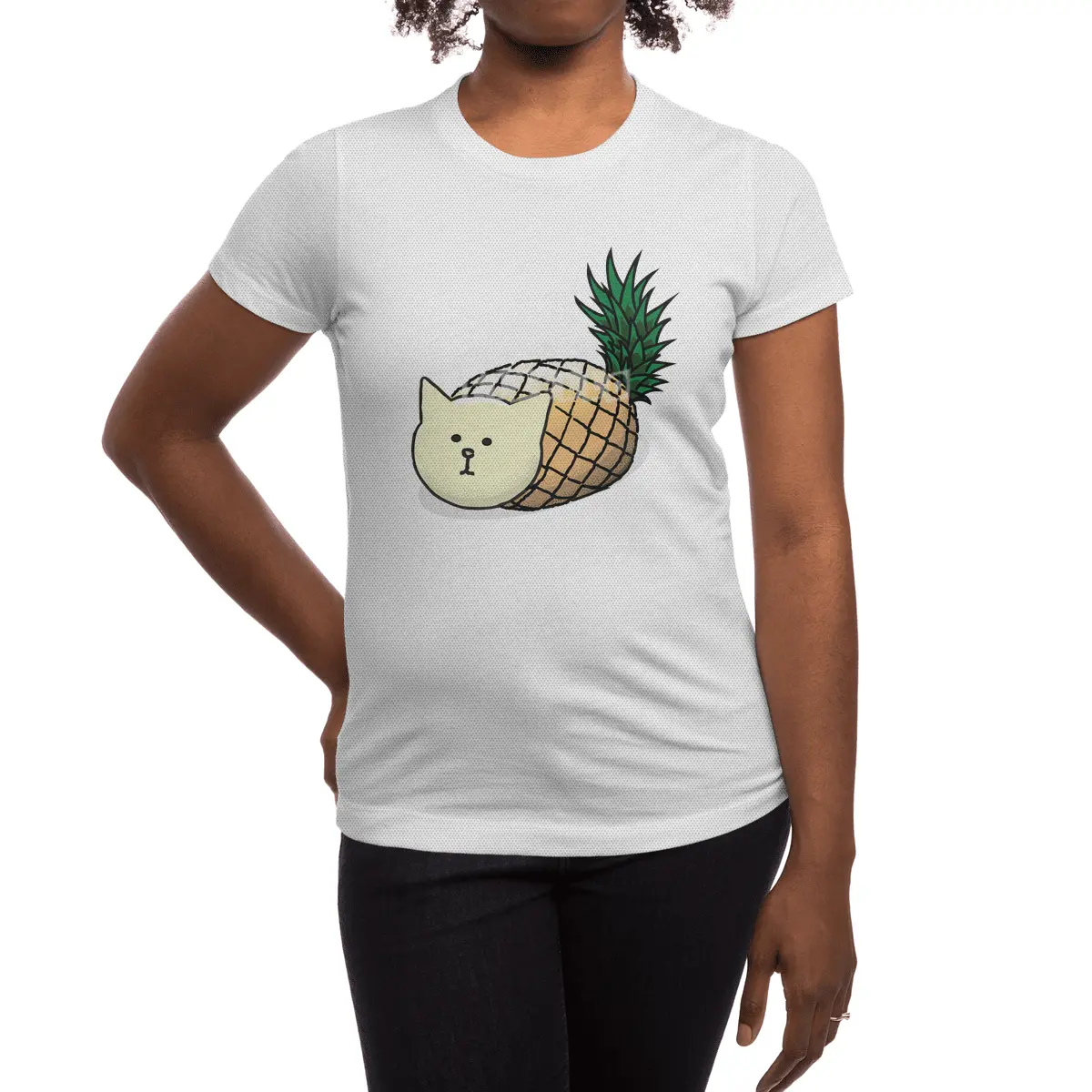 Pineapple Cat Spor T-Shirt
