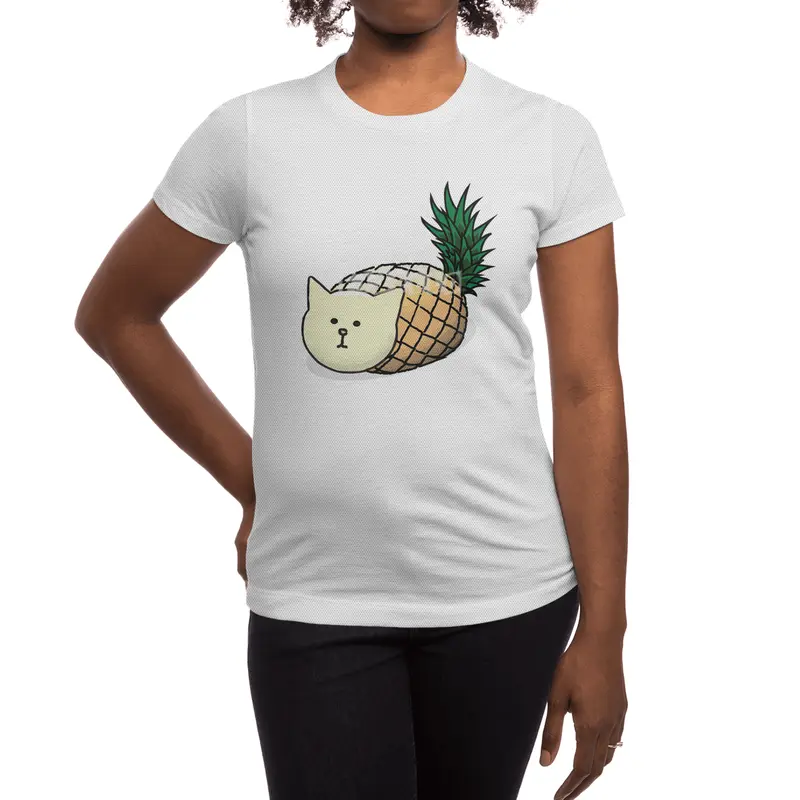 Pineapple Cat Spor T-Shirt