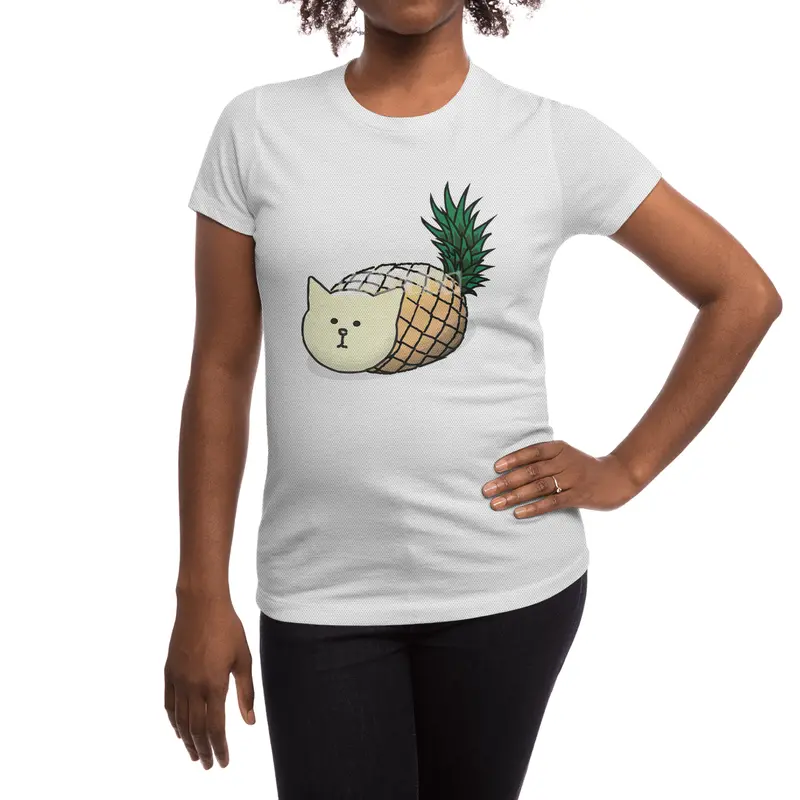 Pineapple Cat Spor T-Shirt