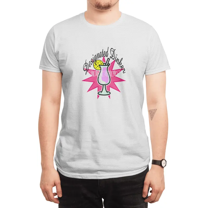 Designated Dinker - Pink Cocktail with Pickleball Pineapple Spor T-Shirt