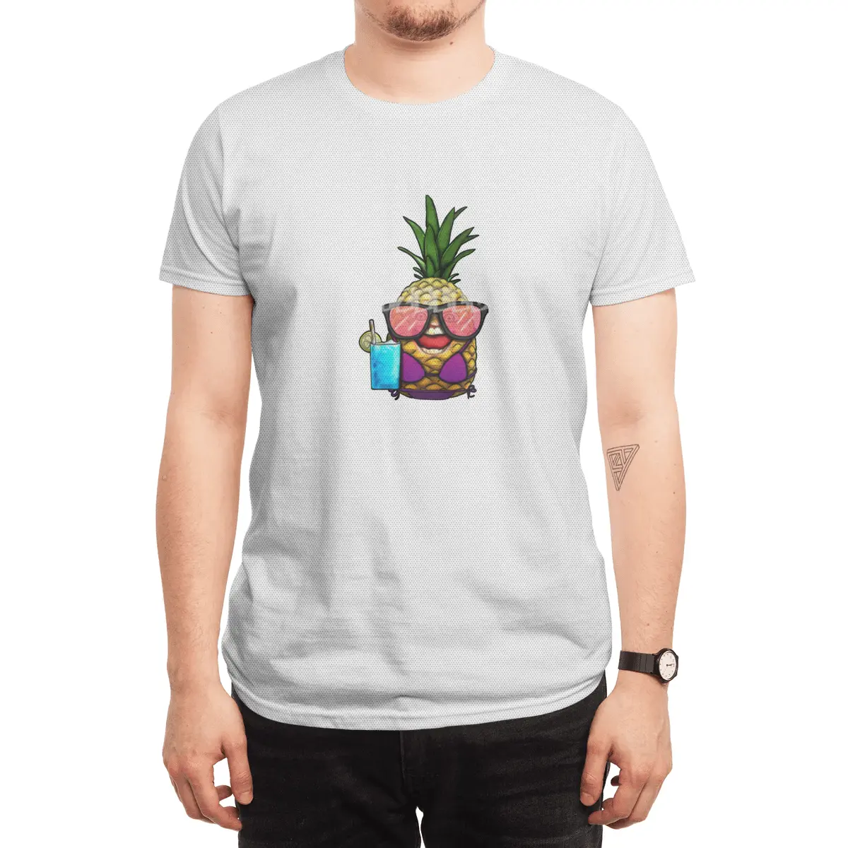 Casual Pineapple Spor T-Shirt