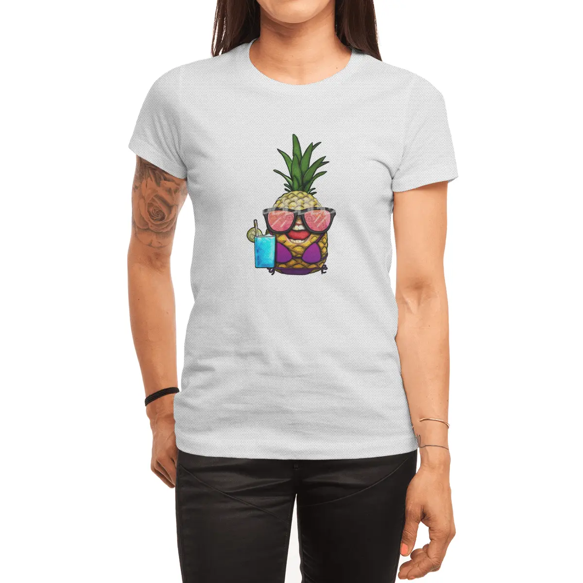 Casual Pineapple Spor T-Shirt