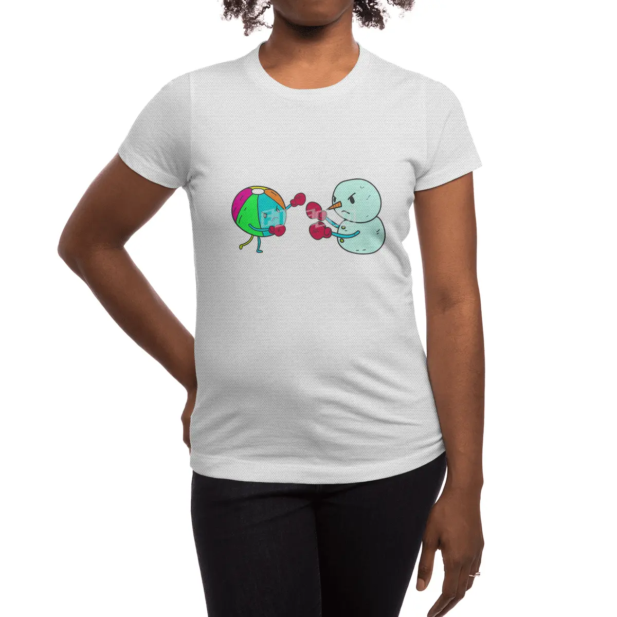 Summer v winter Spor T-Shirt
