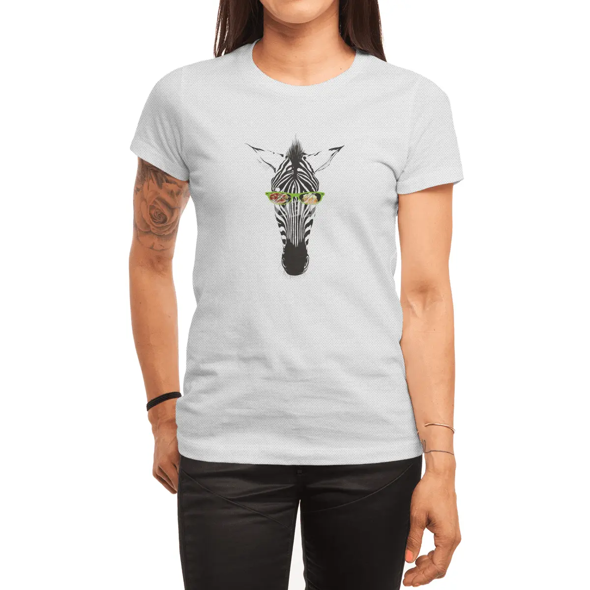 Summer zebra sunglasses pizza beer Spor T-Shirt