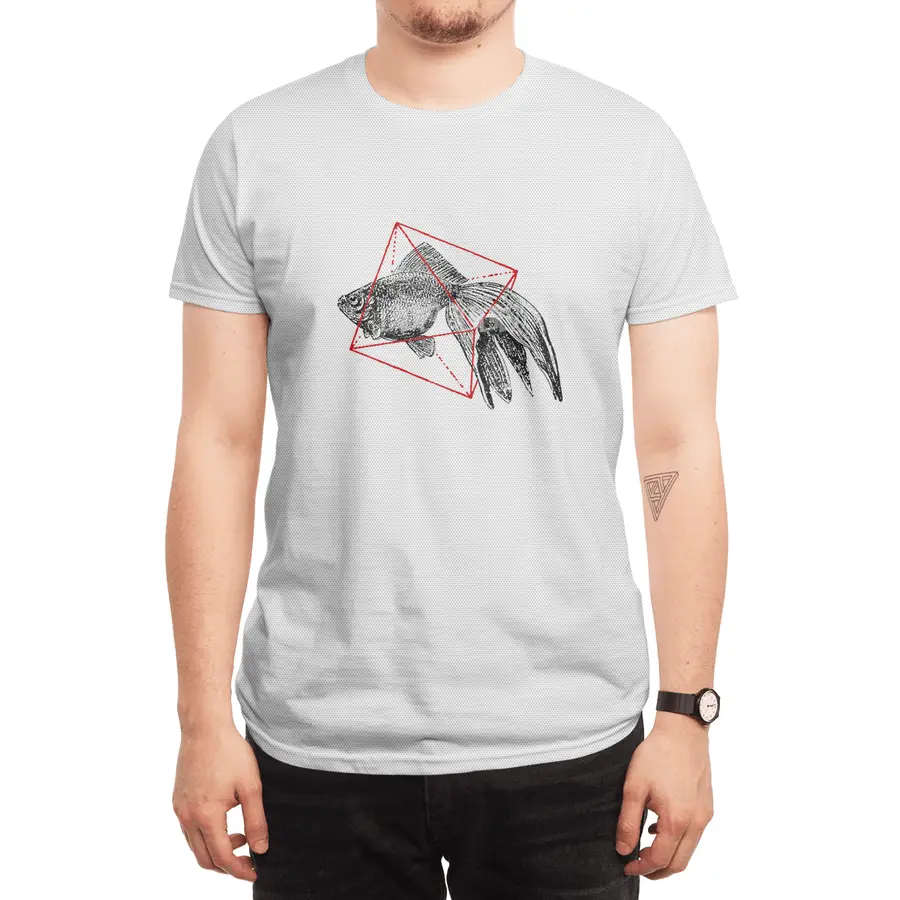 Fish in Geometrics Spor T-Shirt