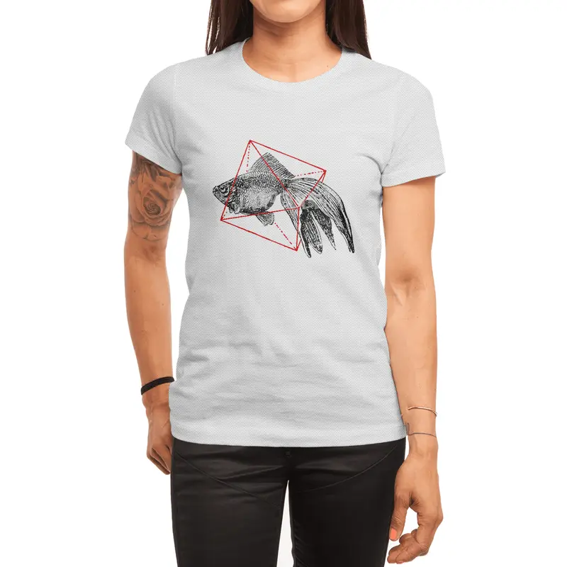 Fish in Geometrics Spor T-Shirt