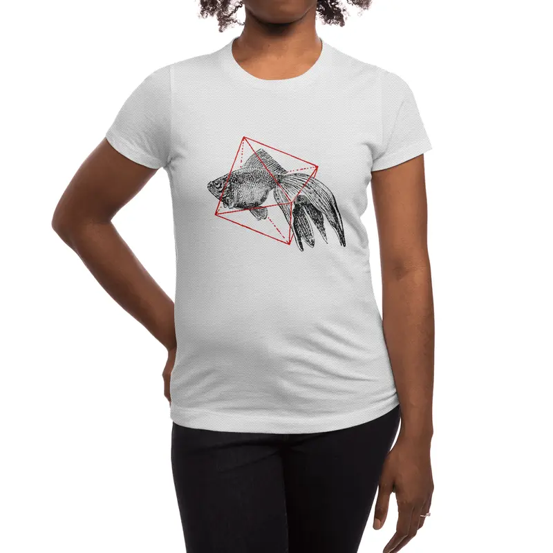 Fish in Geometrics Spor T-Shirt