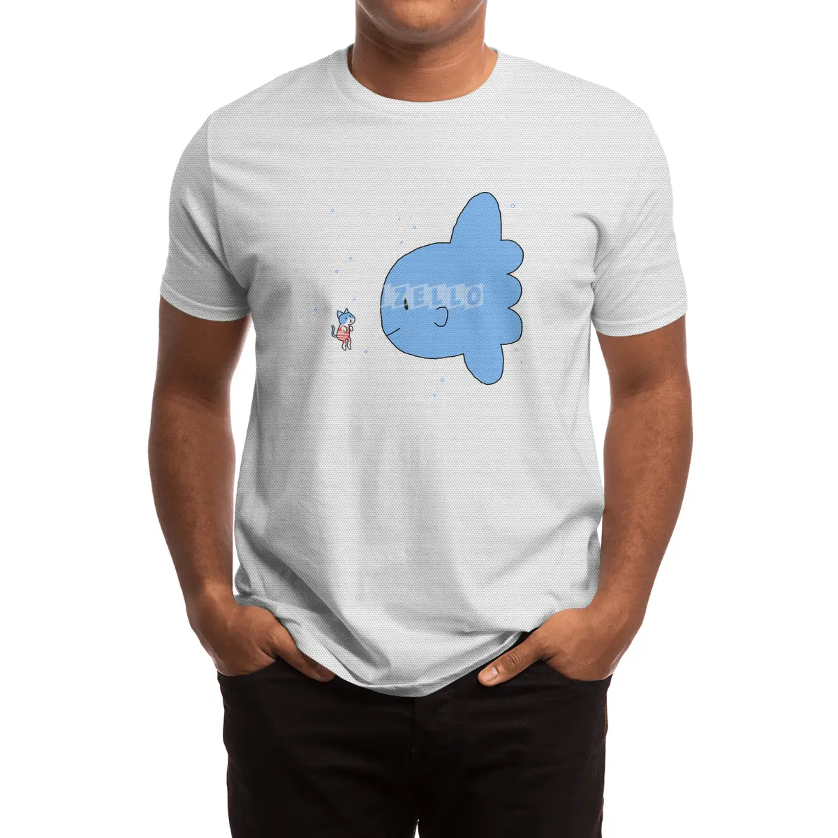 Cat and Luna Fish Spor T-Shirt