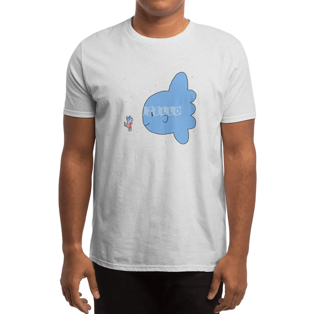 Cat and Luna Fish Spor T-Shirt