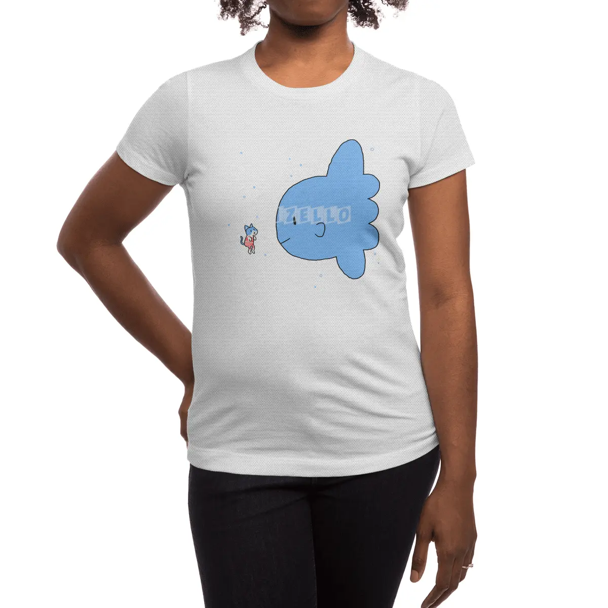 Cat and Luna Fish Spor T-Shirt