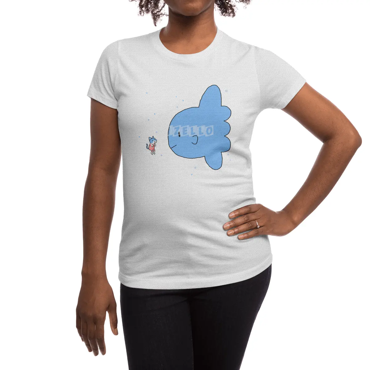 Cat and Luna Fish Spor T-Shirt