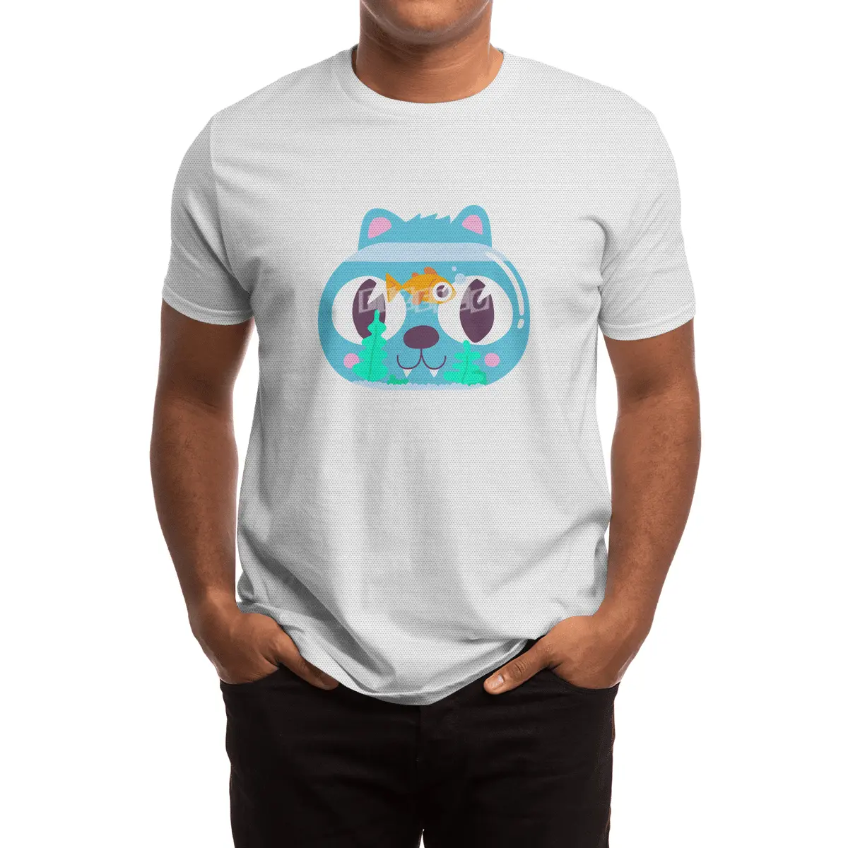 Cat & Fish Spor T-Shirt