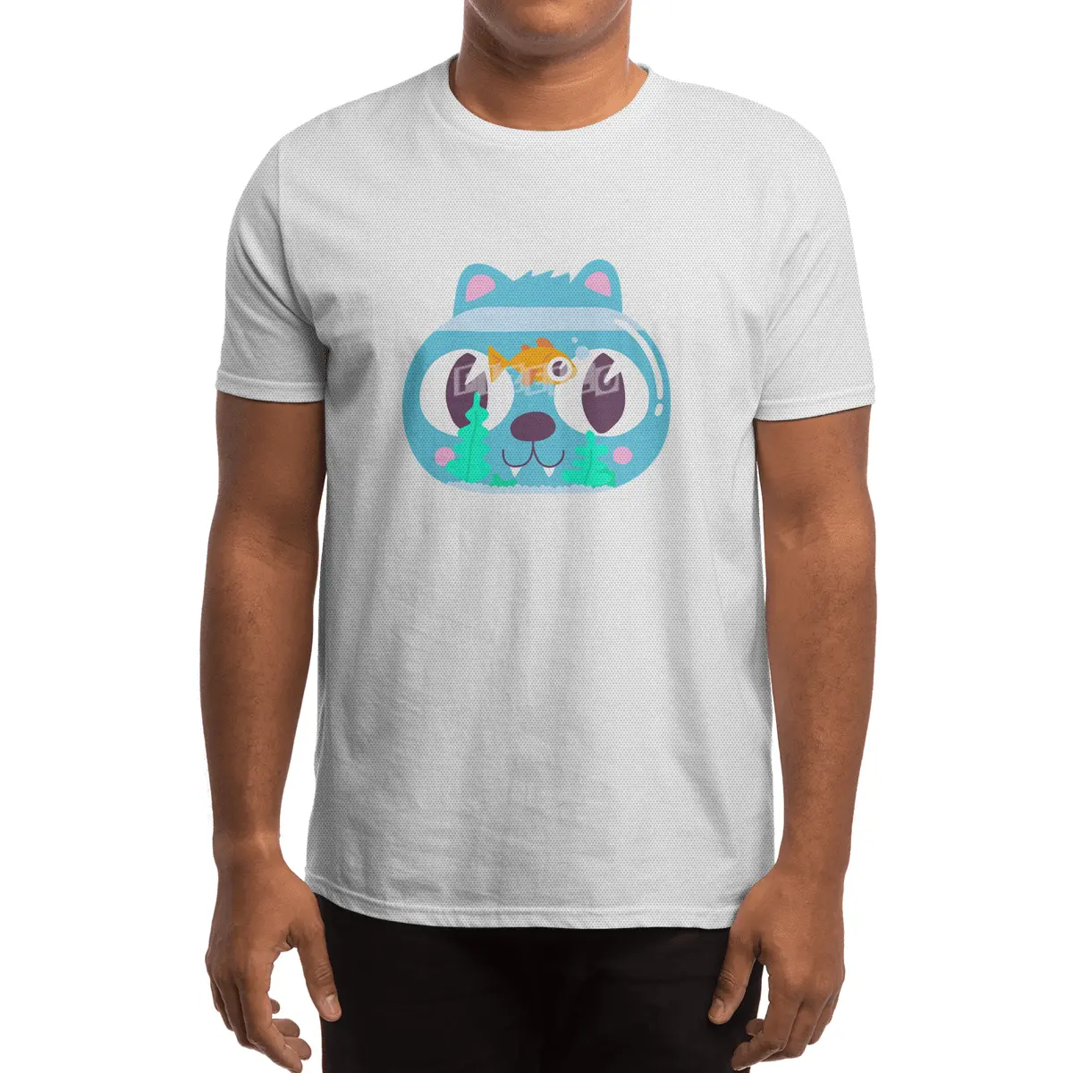 Cat & Fish Spor T-Shirt