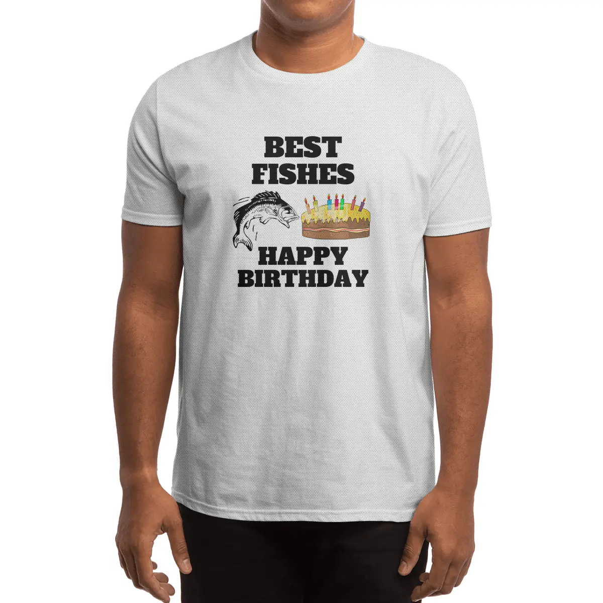 Best Fishes Happy Birthday Spor T-Shirt