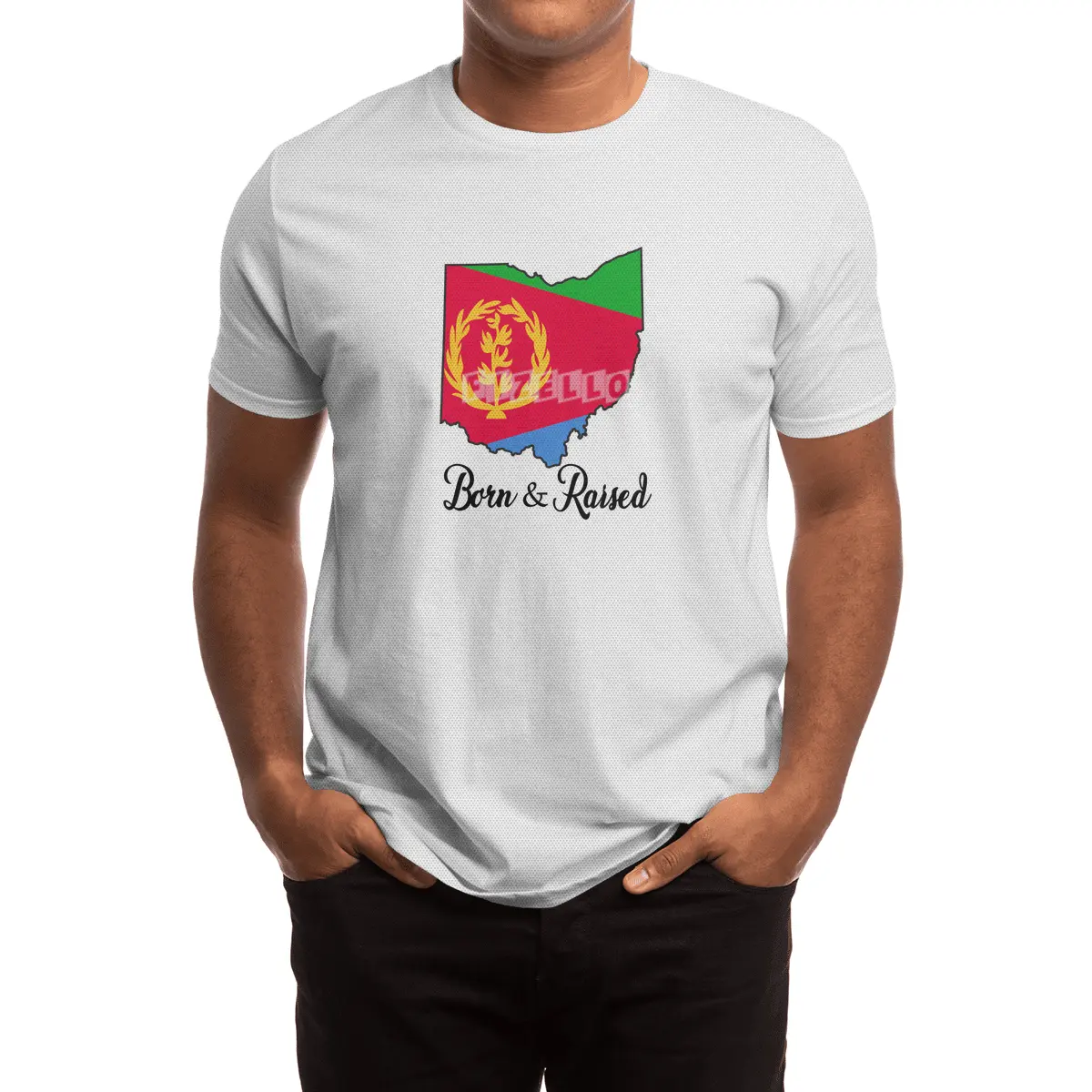 Born in Eritrea Raised in Ohio Spor T-Shirt