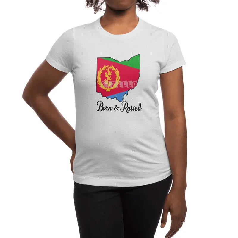Born in Eritrea Raised in Ohio  Spor T-Shirt
