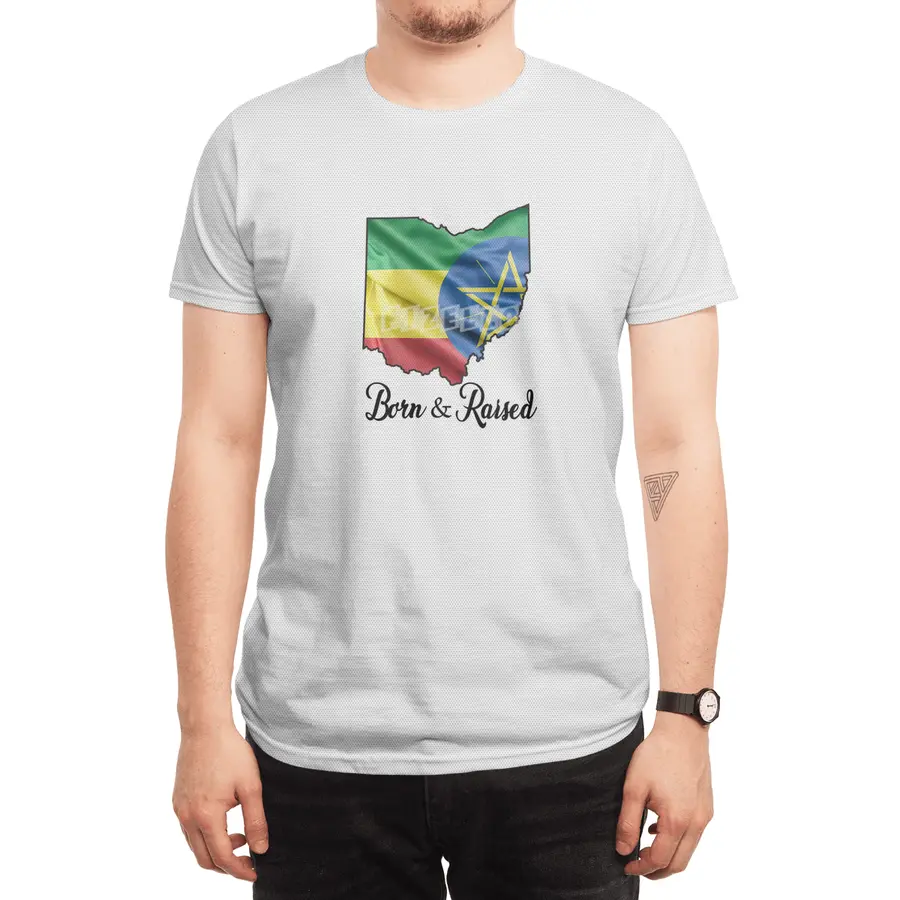 Born in Ethiopia Raised in Ohio Spor T-Shirt