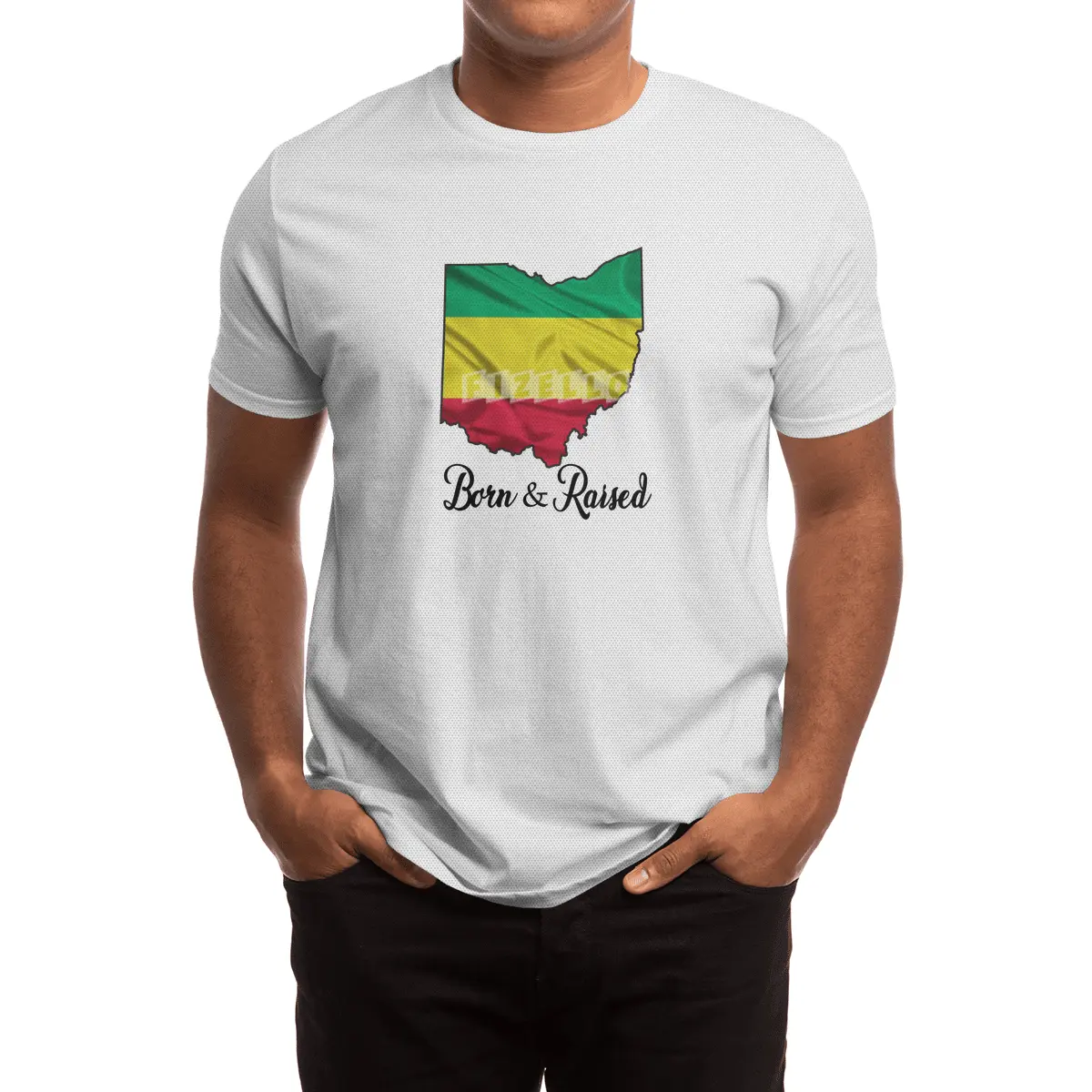Born in Ethiopian Raised in Ohio - Without Star Spor T-Shirt