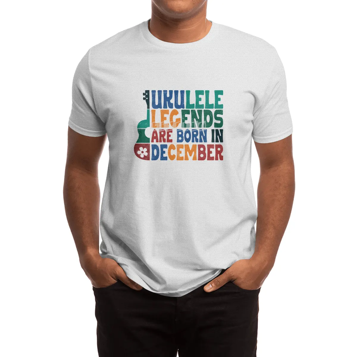 Ukulele Legends are born in December Spor T-Shirt
