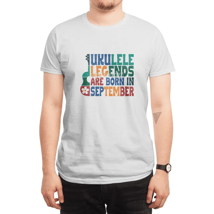 Ukulele Legends are born in September Spor T-Shirt