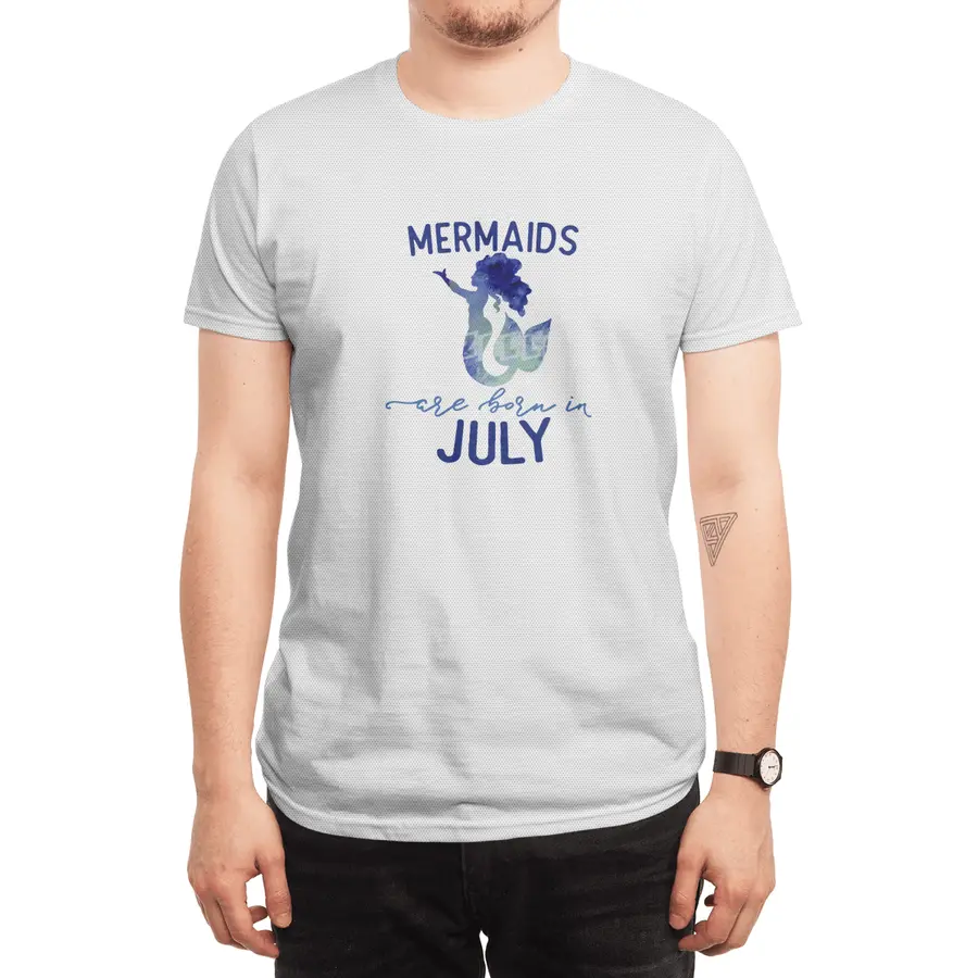 Mermaids are born in July Spor T-Shirt