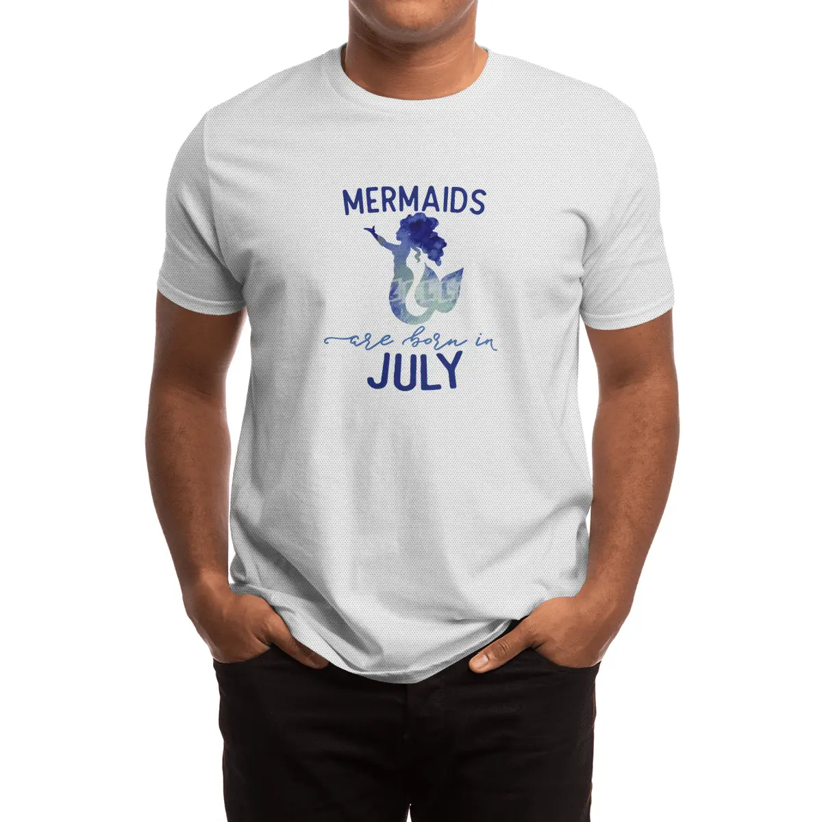 Mermaids are born in July Spor T-Shirt