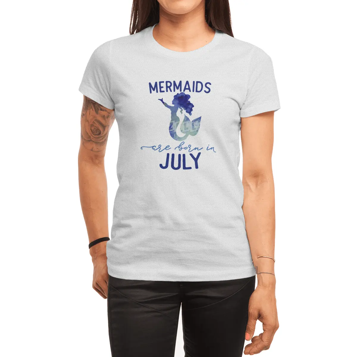 Mermaids are born in July Spor T-Shirt