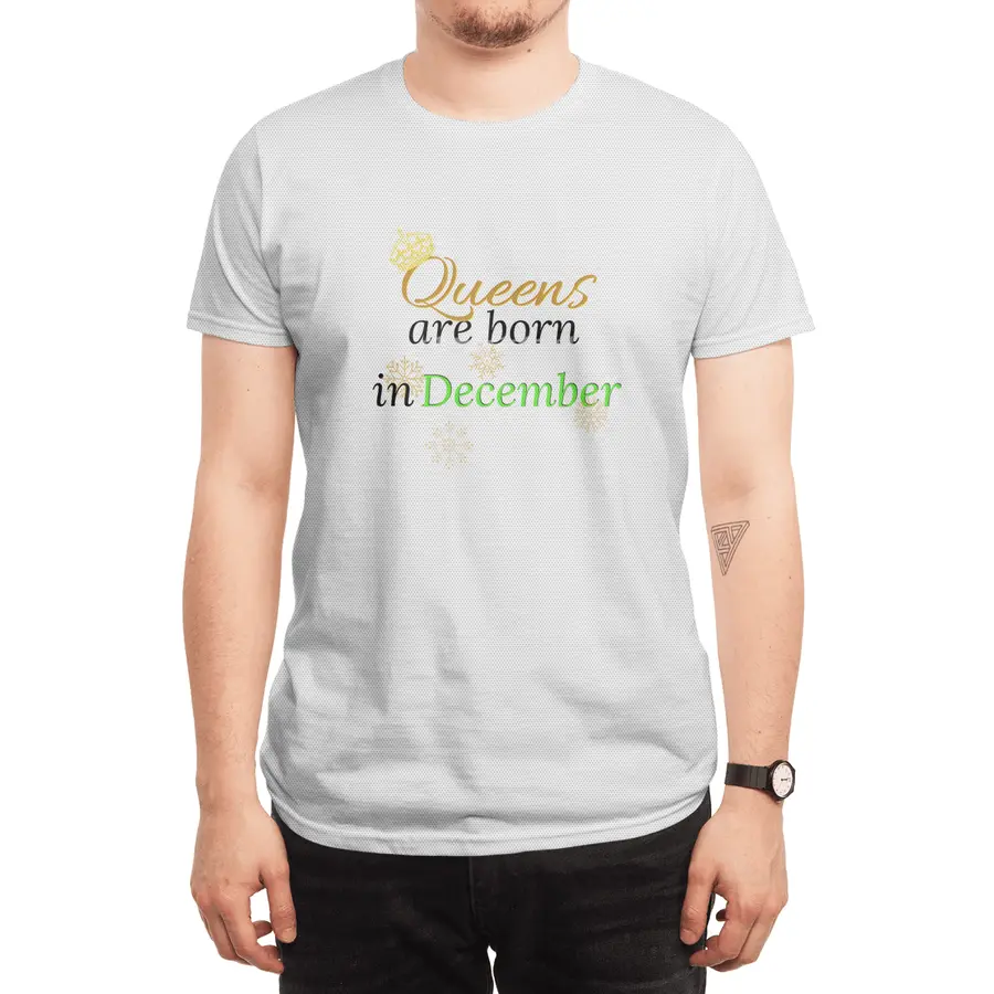 Queens Are Born in December Spor T-Shirt