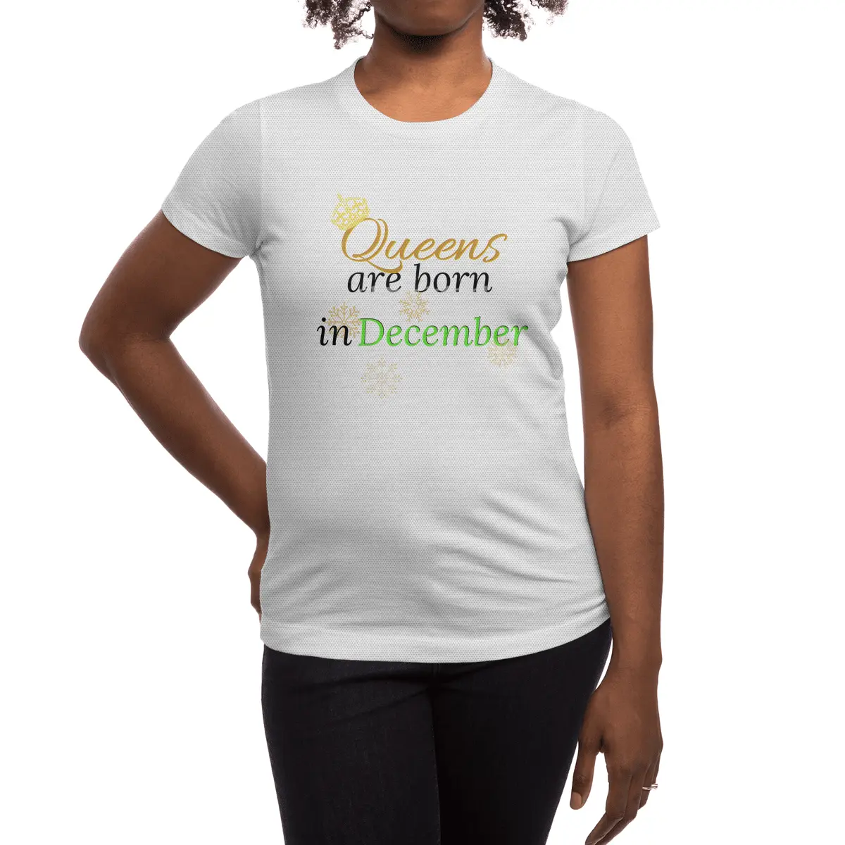 Queens Are Born in December Spor T-Shirt