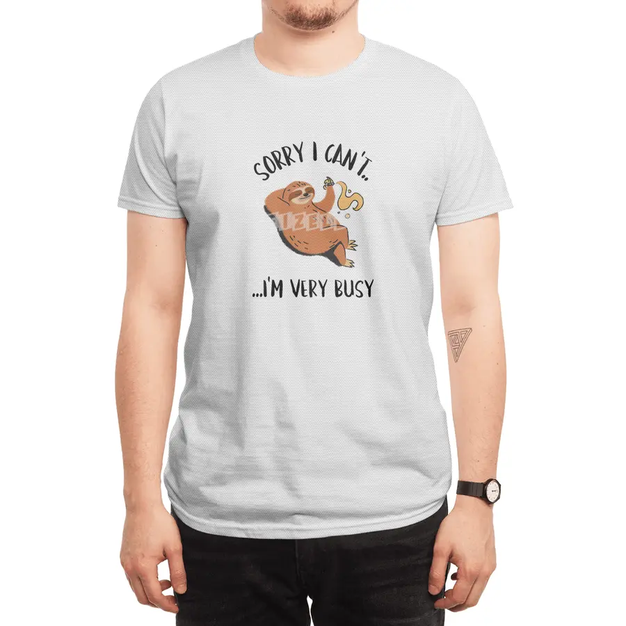 Sorry I Can't, I'm Very Busy Sloth Spor T-Shirt