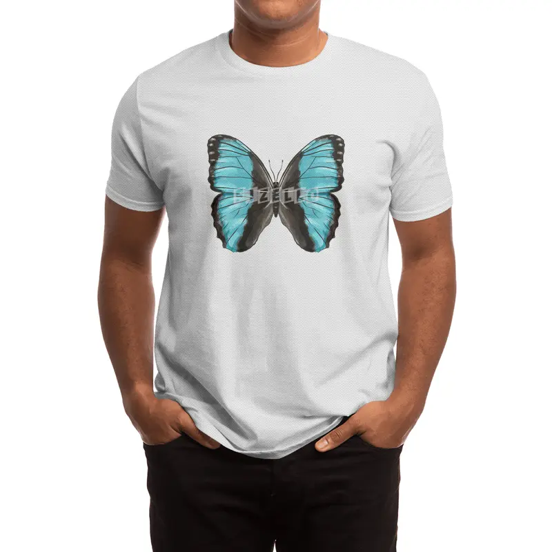 Blue Butterfly Insect Art Spor T-Shirt