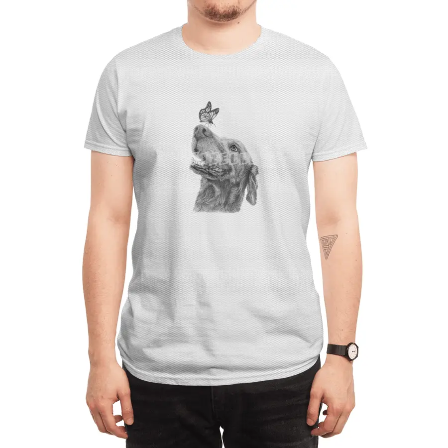 Dog and Butterfly Spor T-Shirt