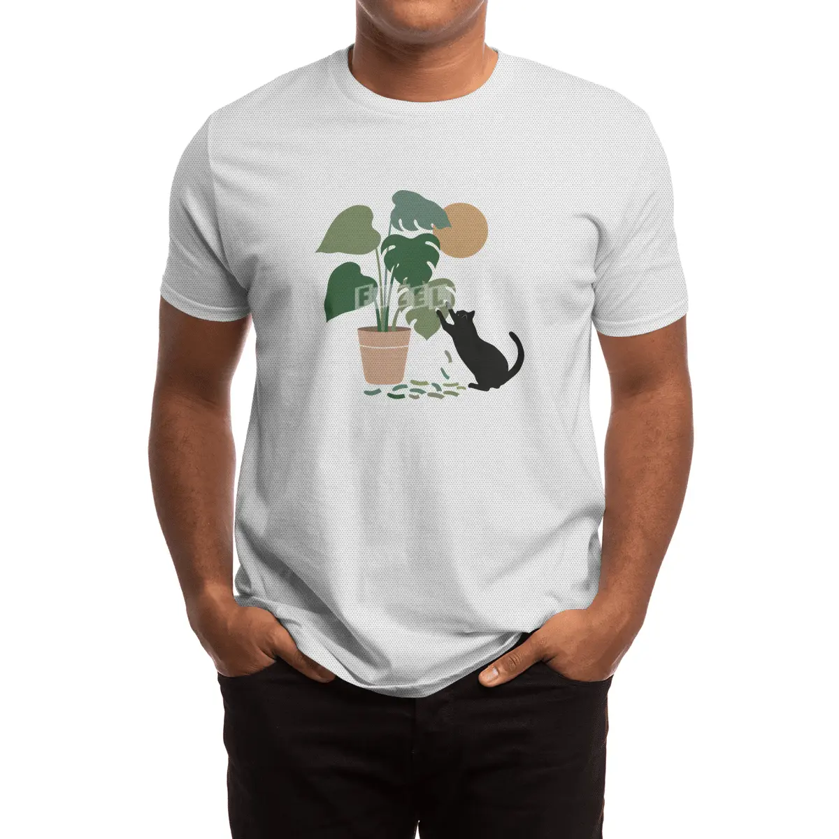 Cat and Plant 13: The Making of Monstera Spor T-Shirt