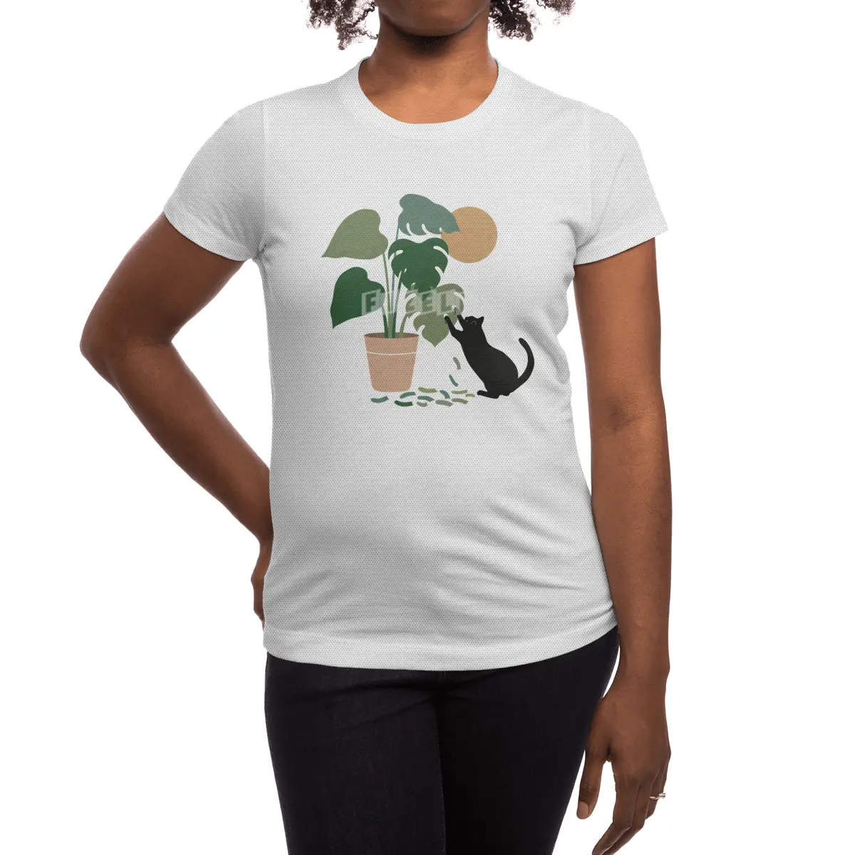 Cat and Plant 13: The Making of Monstera Spor T-Shirt