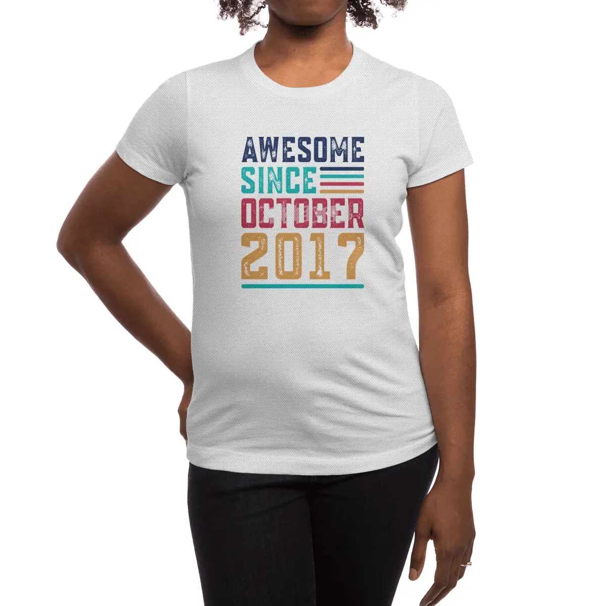 Awesome Since October 2017 Spor T-Shirt