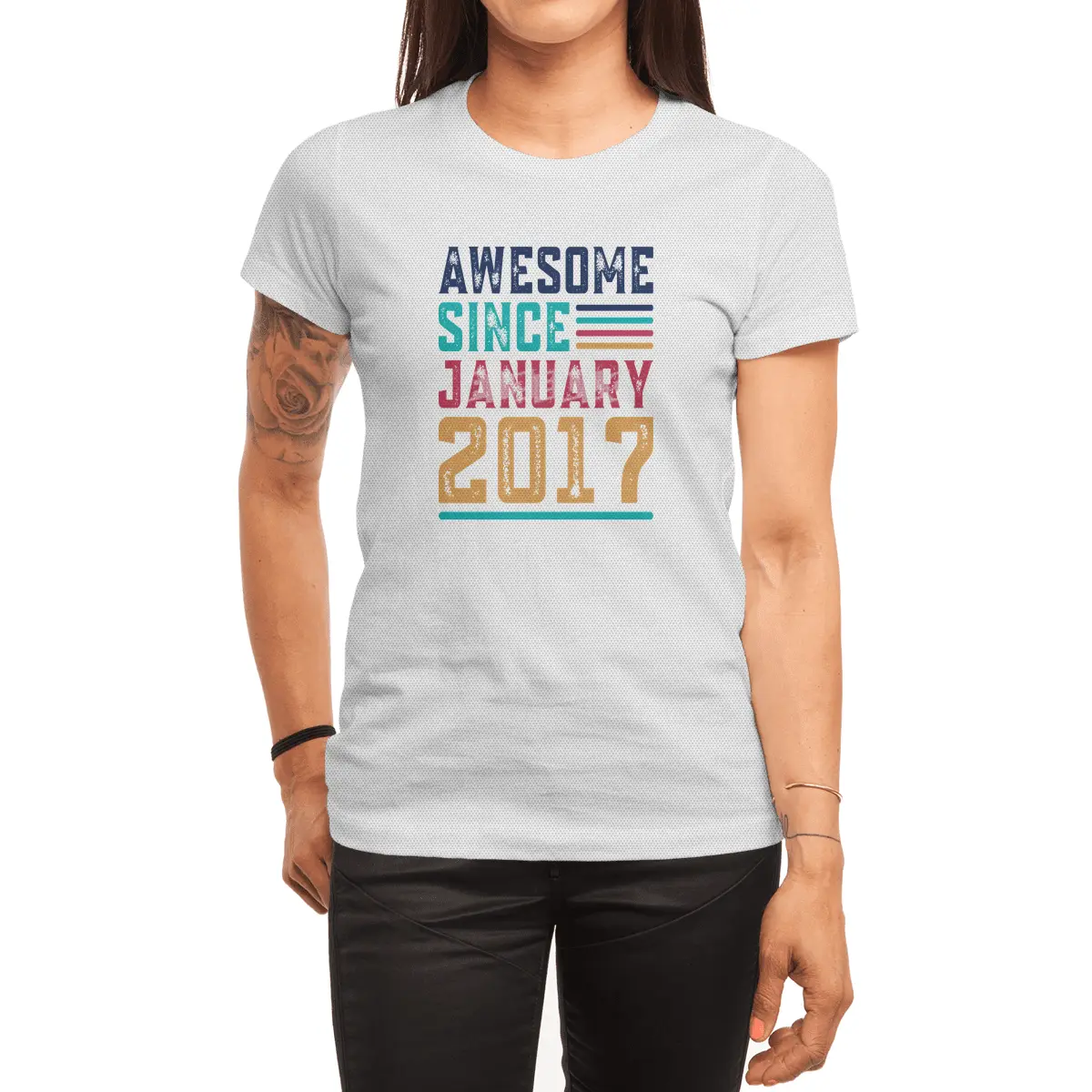 Awesome Since January 2017 Spor T-Shirt