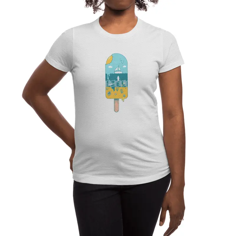 Beach Melted Landscape Spor T-Shirt