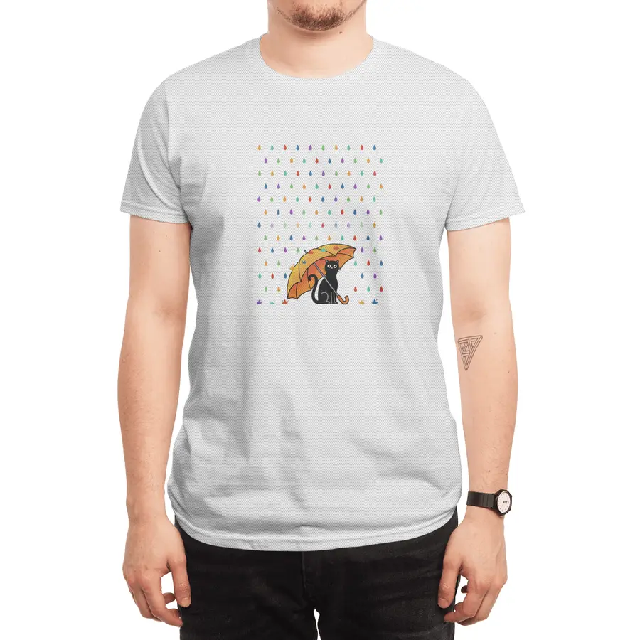 Cat and rain Spor T-Shirt