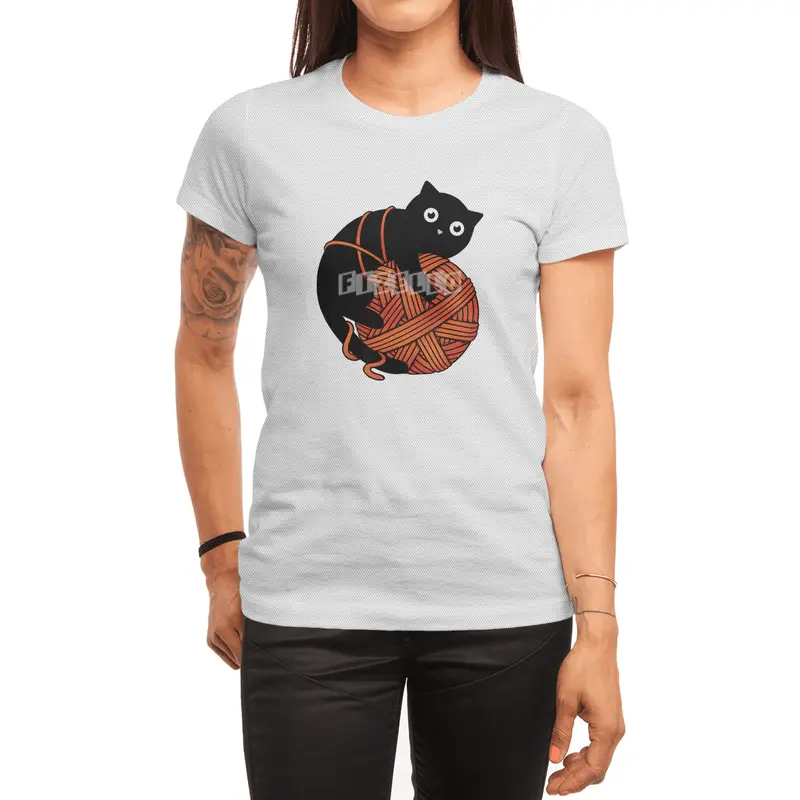 Cat and yarn ball Spor T-Shirt