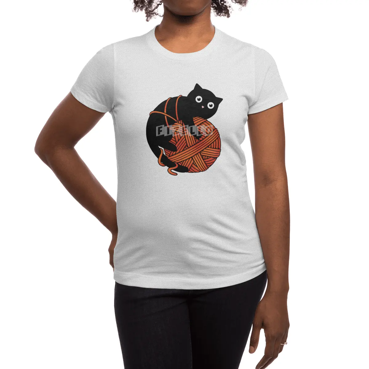 Cat and yarn ball Spor T-Shirt