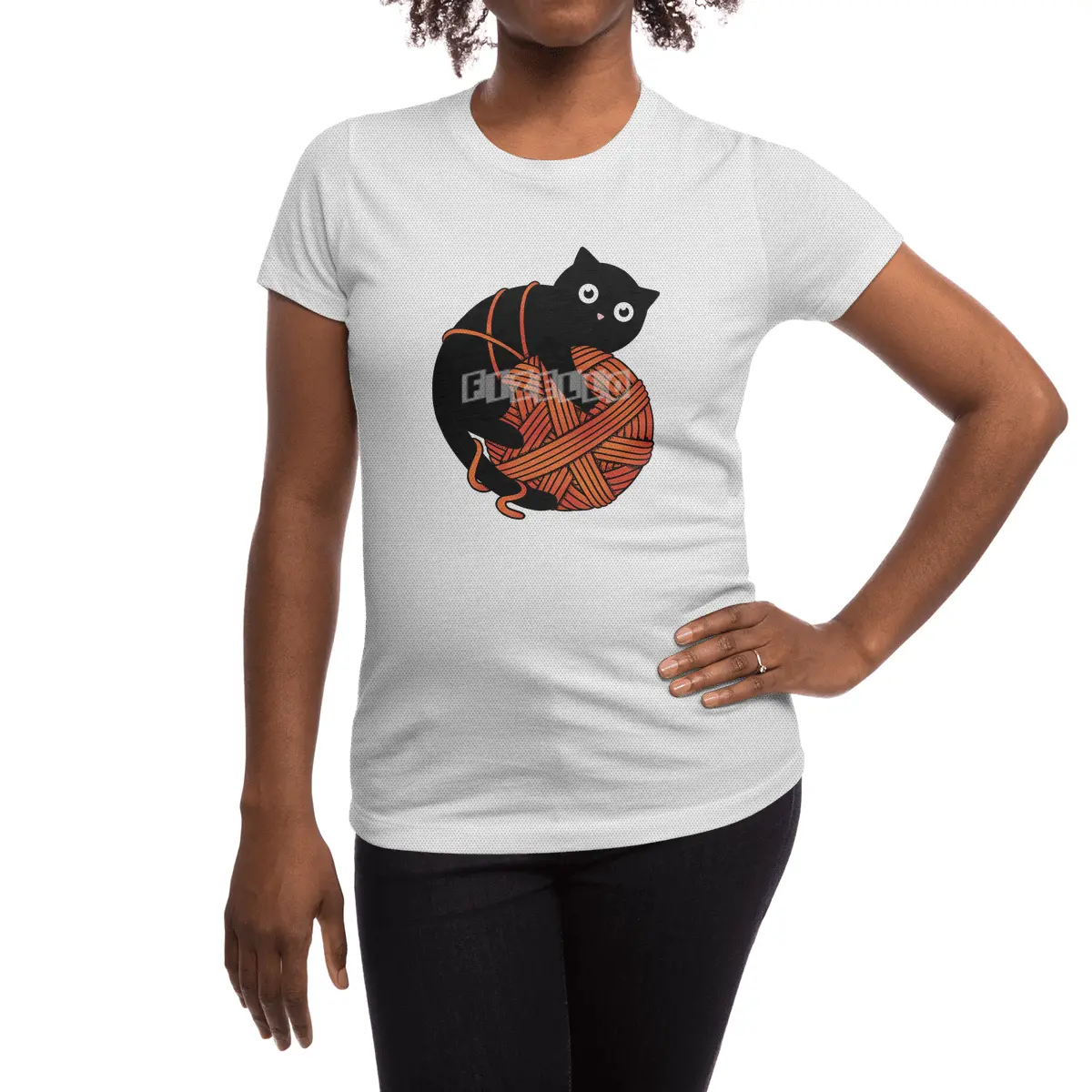 Cat and yarn ball Spor T-Shirt