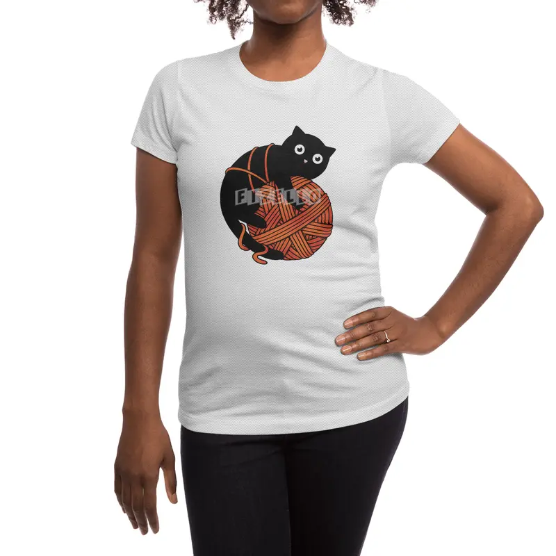 Cat and yarn ball Spor T-Shirt