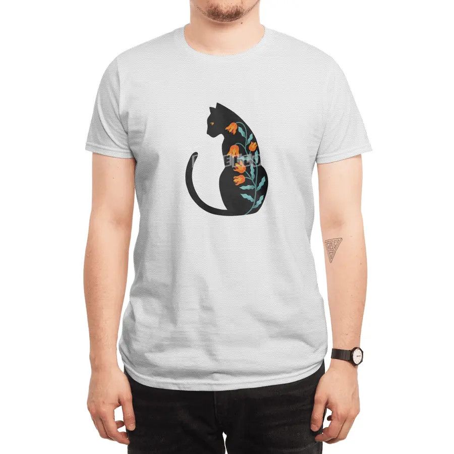 CAT FLORAL Spor T-Shirt