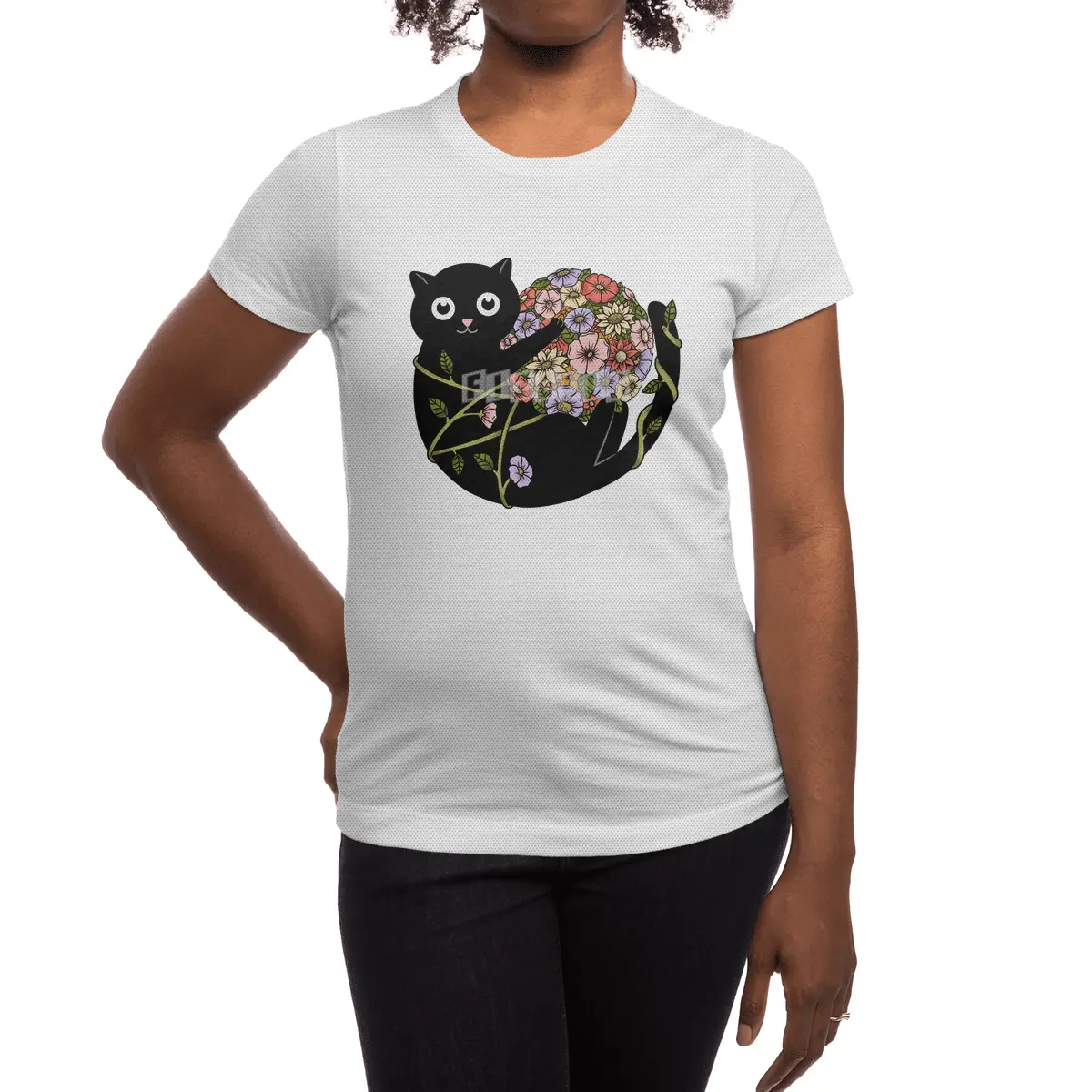 Cat flowers ball Spor T-Shirt