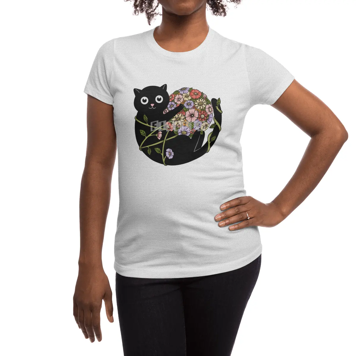 Cat flowers ball Spor T-Shirt