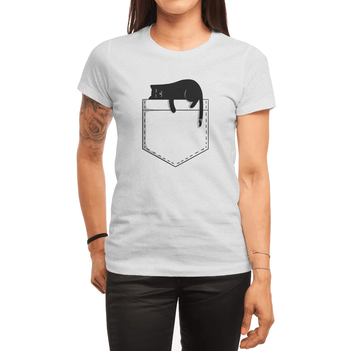 Cat sleeping pocket Spor T-Shirt