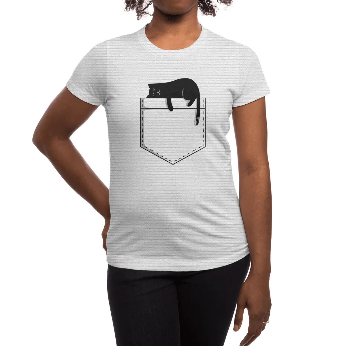 Cat sleeping pocket Spor T-Shirt